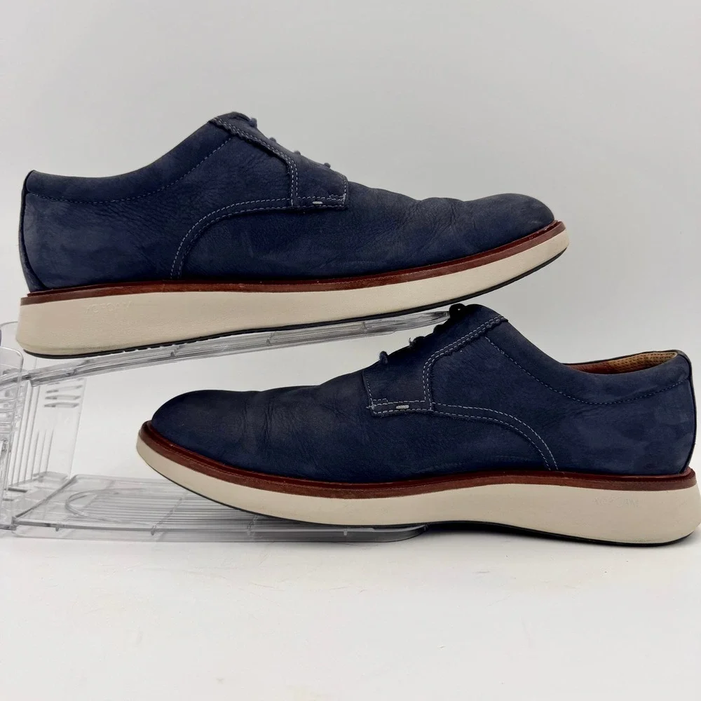 Johnston & Murphy XC+ Parker Navy Nubuck Leather Waterproof Oxford Men's 11W